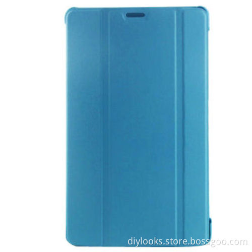 Delicate Leather Texture + Cross Grid Texture Plastic Flip Leather Case for Galaxy Tab S 8.4/T700